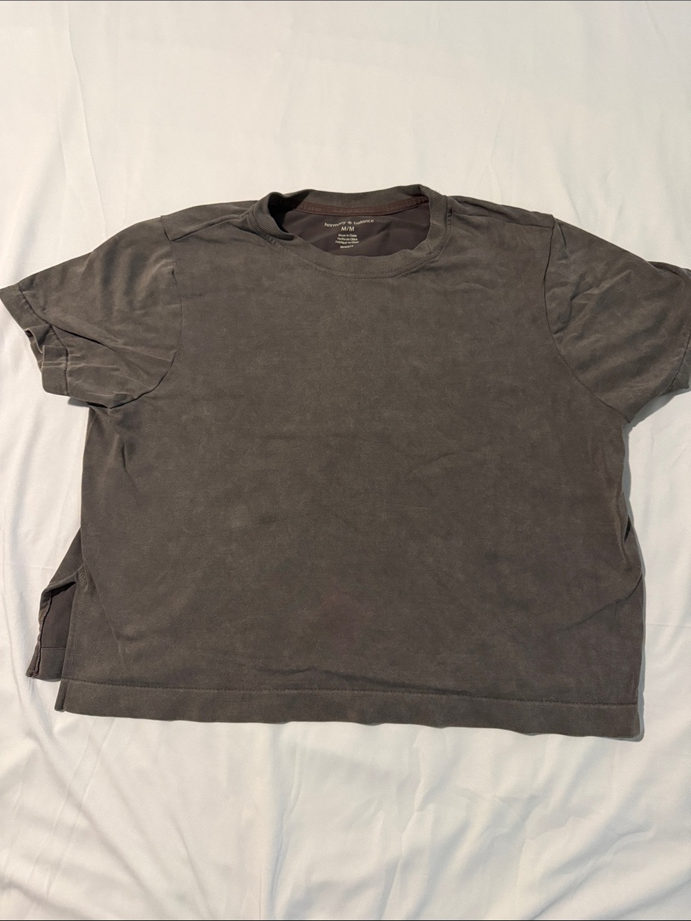 Boxy Crop Tee in Charcoal